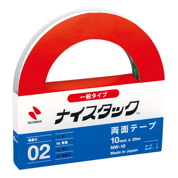 アスクル】 ニチバン 両面テープ ナイスタック 一般タイプ 幅10mm×20m NW-10 1セット（3巻：1巻×3） 通販 - ASKUL（公式）