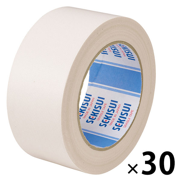 【ASKUL】カラー布テープ No.600V 0.22mm厚 50mm×25m巻 白 N60WV03 1箱（30巻入） 積水化学工業 通販