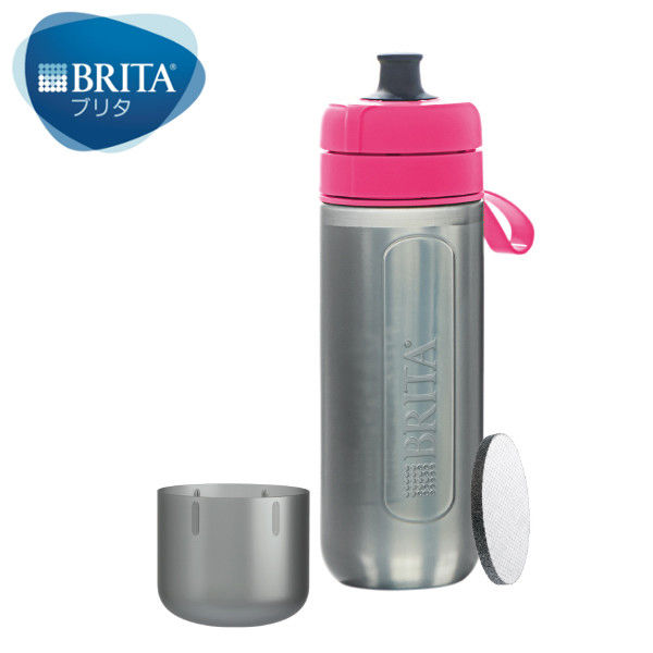 アスクル】 【セール】 ブリタ（BRITA）水筒 直飲み 携帯 浄水器 ボトル フィルゴー アクティブ ピンク 600ml （本体+カートリッジ 1個）水分補給  通販 - ASKUL（公式）