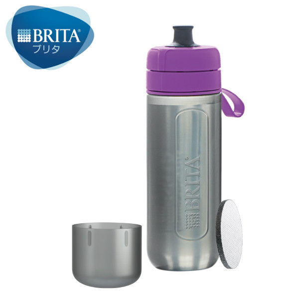 アスクル】 【セール】 ブリタ（BRITA）水筒 直飲み 携帯 浄水器 ボトル フィルゴー アクティブ パープル 600ml（本体+カートリッジ 1個）水分補給  通販 - ASKUL（公式）