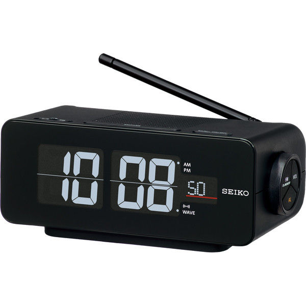 SEIKO（セイコー）交流式デジタル目ざまし時計 置き時計 [電波 アラーム] 168×96×72mm DL213K 1個（直送品）