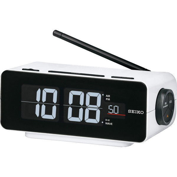 SEIKO（セイコー）交流式デジタル目ざまし時計 置き時計 [電波 アラーム] 168×96×72mm DL213W 1個（直送品）