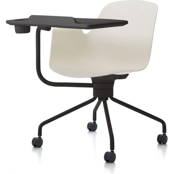 スタッキングチェア キャスター付き 送料無料 テーブル付き メモ台付き タブレット台付き イス 椅子 オフィスチェア ミーティングチェア シンプル 8140FT-FSN