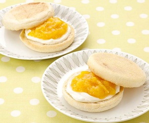 【アレンジレシピ】オレンジとマスカルポーネのイングリッシュマフィン