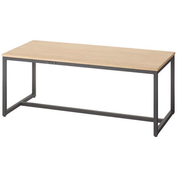 アスプルンド　ブラックフレームテーブル（コンセント付き）　ナチュラル　幅1800×奥行800×高さ700mm　1台（2梱包）