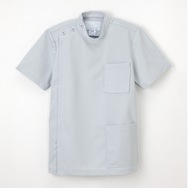 アスクル】ナガイレーベン 男子横掛半袖 （ケーシージャケット） 医療白衣 シルバーグレー S US-82（取寄品） 通販 ASKUL（公式）