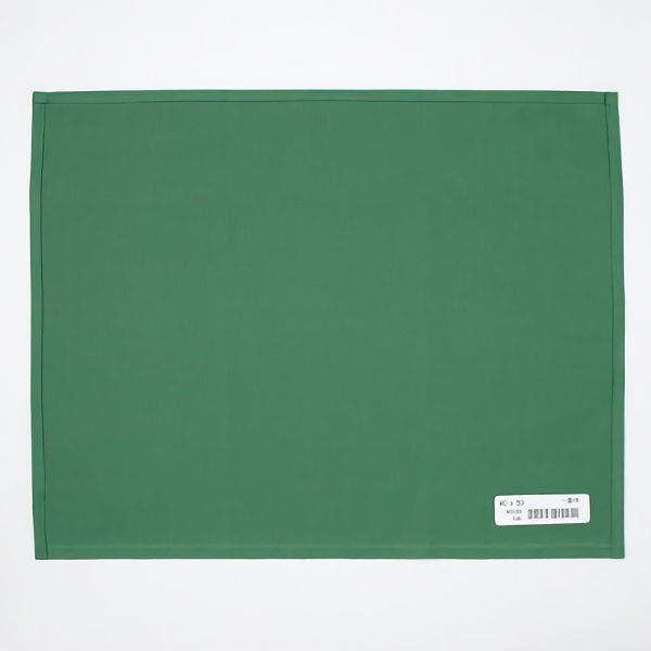 ナガイレーベン 一重四角巾 綿布 穴なし 110cm×120cm グリーン AD-90100（取寄品）
