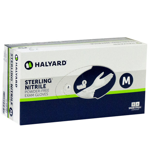 ハリヤード HALYARD　検査検診用 スターリングニトリルグローブ　パウダーフリー　グレー　Mサイズ　50707　 1箱（200枚入）（使い捨てグローブ）