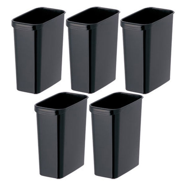 リス くず入れ 角型 8L ゴミ箱 ブラック 1セット（5個）（10Lゴミ袋
