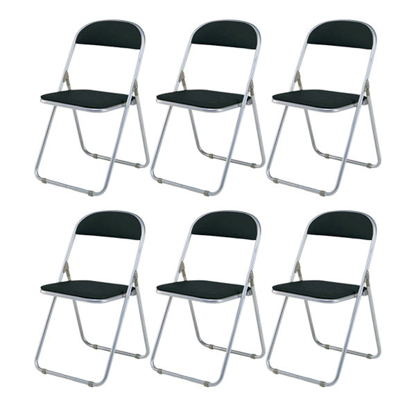 アスクル】 藤沢工業 折りたたみイス パッドタイプ ブラック 1箱（6脚入）幅425mm パイプ椅子 折り畳みチェア 通販 - ASKUL（公式）