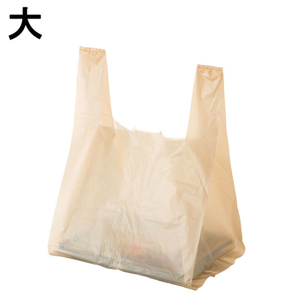 レジ袋弁当用 とっておきし福袋 ベージュ 大 500枚：100枚入×5袋 
