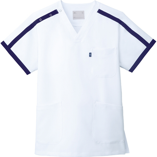 ミズノ ユナイト スクラブ（男女兼用） ホワイト SS MZ0090 医療白衣 1枚（取寄品）