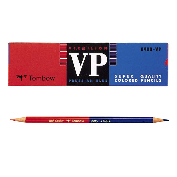 トンボ鉛筆 赤青鉛筆（朱藍）8900-VP 1ダース（12本入）