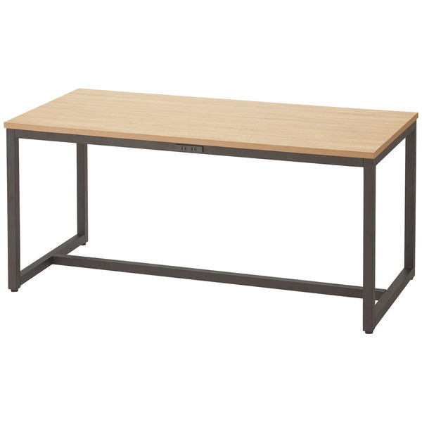アスプルンド　ブラックフレームテーブル（コンセント付き）　ナチュラル　幅1500×奥行700×高さ700mm　1台