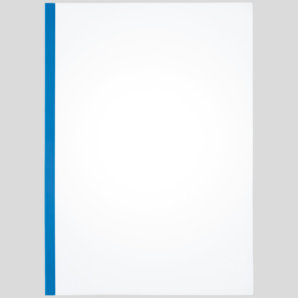 アスクル レール式クリアーホルダースリム ファイル A4タテ 約10枚とじ 青（ブルー） PP製 1袋（10冊） オリジナル
