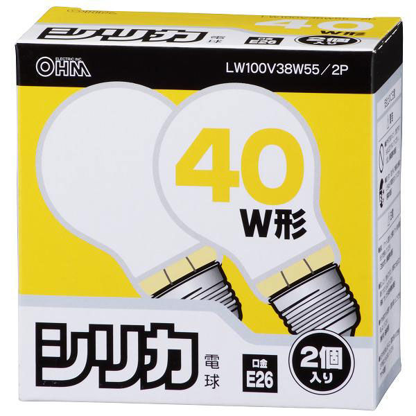 まとめ 朝日電器 ELPA シリカ電球40形 ×50セット 白 LW100V38W
