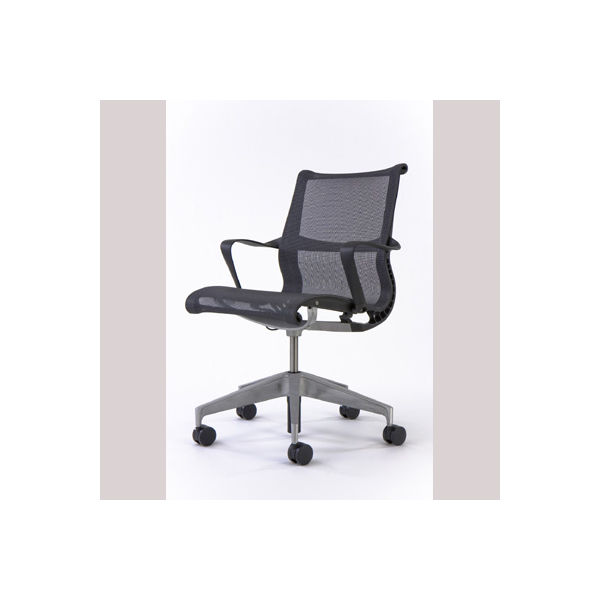 ハーマンミラー Setu Chair（セトゥーチェア） 5本脚タイプ オフィスチェア メッシュ 肘付 グラファイト 1脚（取寄品）