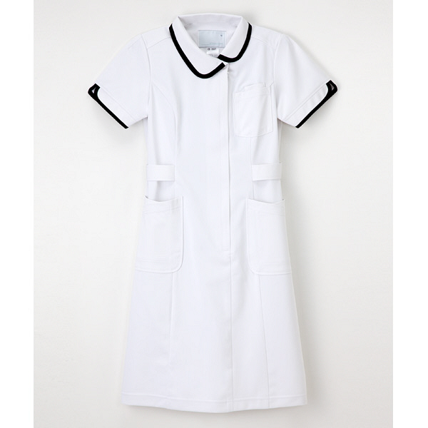 ナガイレーベン ワンピース ナースワンピース 医療白衣 半袖 Tネイビー L CD-2837（取寄品）