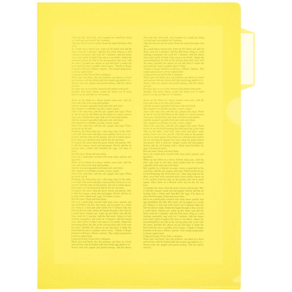 アスクル　カラークリアーホルダー　A4　10枚　インデックス付　イエロー　黄色　ファイル オリジナル