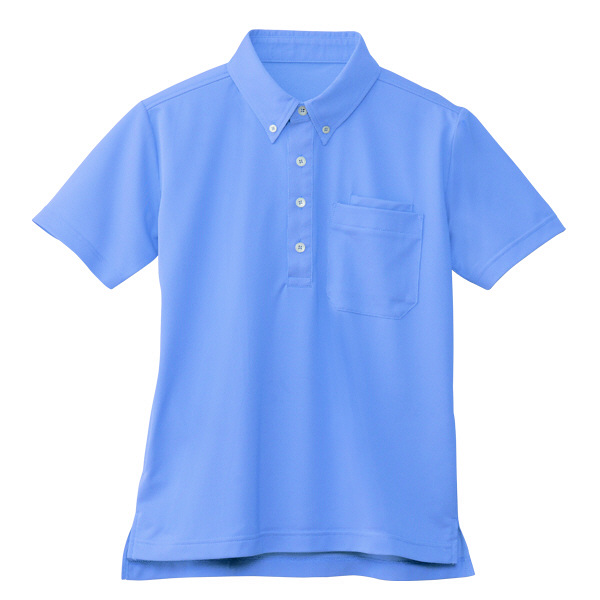 自重堂 半袖BDポロシャツ 男女兼用 ブルー 数量限定 特売 WH90618 新年の贈り物 4L 取寄品