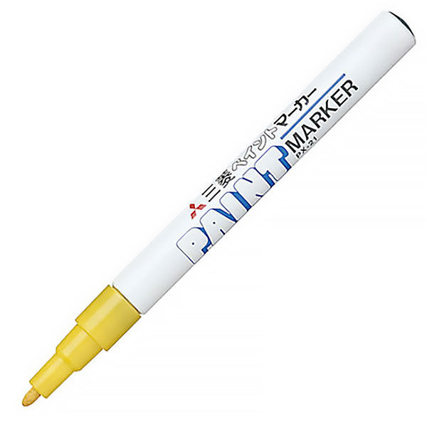 三菱鉛筆(uni) ペイントマーカー 細字 黄 油性マーカー PX-21