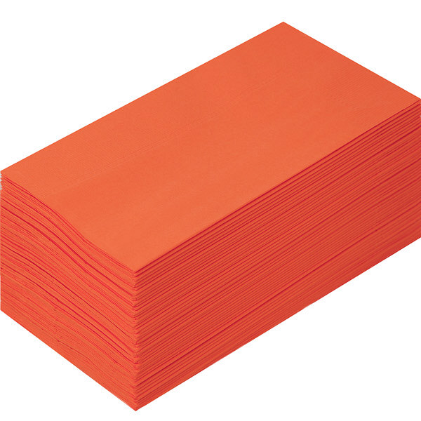 溝端紙工印刷 カラーナプキン 8つ折り 2PLY マンダリン 1セット（200枚：50枚入×4袋）