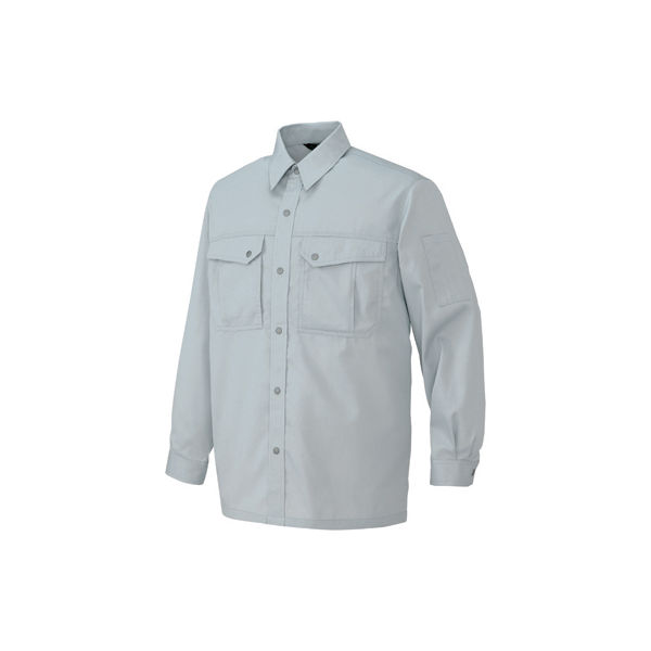驚きの値段 AITOZ アイトス 事務服 メンズ 大きいサイズ 薄地長袖シャツ 直送品 AZ-5665 最新コレックション 3L シルバーグレー 1着