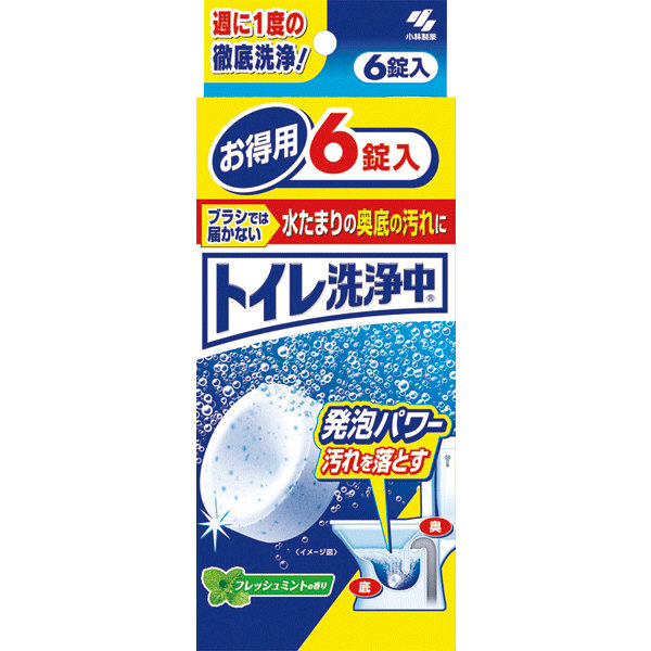 LOHACO トイレ洗浄中 フレッシュミントの香り 6錠 小林製薬【新生活】