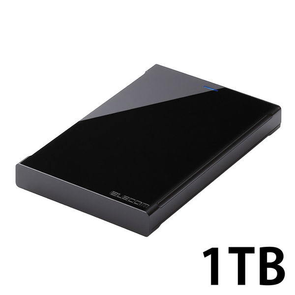 A4等級以上 エレコム USB3.0対応外付けハードディスク e：DISK 1TB ブラック ELD-CED010UBK 1台 通販 