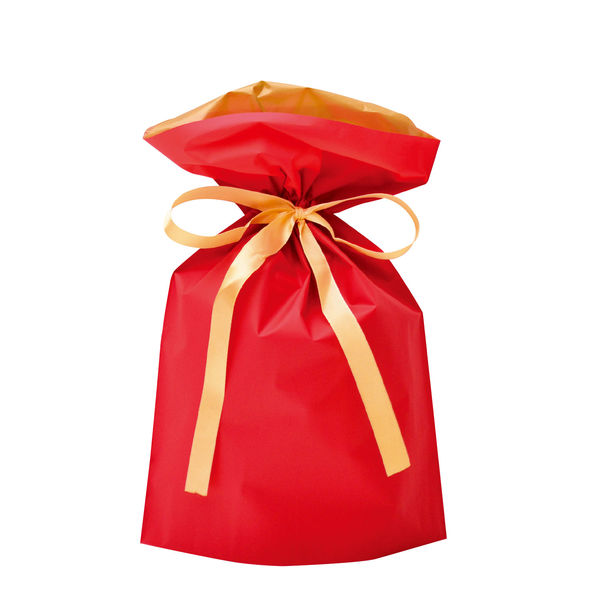 ササガワ 巾着袋 レッド 小 【クリスマス】 50-3359 1包（50枚）袋入（取寄品）