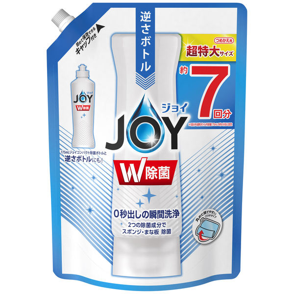 Lohaco 除菌ジョイコンパクト Joy 微香 詰め替え 超特大 960ml 1個 食器用洗剤 P G