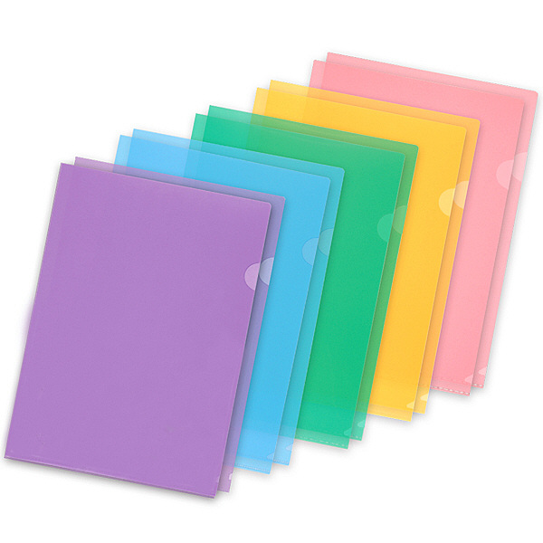 クリアファイル　40枚　透明　カラー