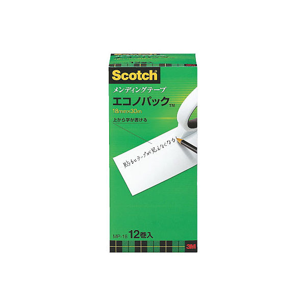 アスクル】 スコッチ メンディングテープ 大巻 3インチ 巻芯経76mm 詰替用 大容量 幅18mm×長さ30m 1箱(12巻入) スリーエム MP-18-VP  通販 - ASKUL（公式）