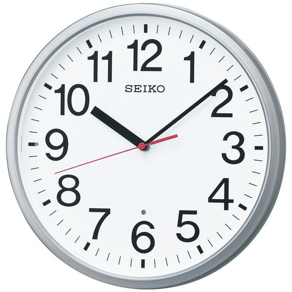 アスクル】SEIKO（セイコー）掛け時計 [電波 ステップ] 直径305mm KX230S 1個 電波オフ機能 壁掛けタイプ 単3電池付き  アナログ表示 風防：ガラス 通販 ASKUL（公式）