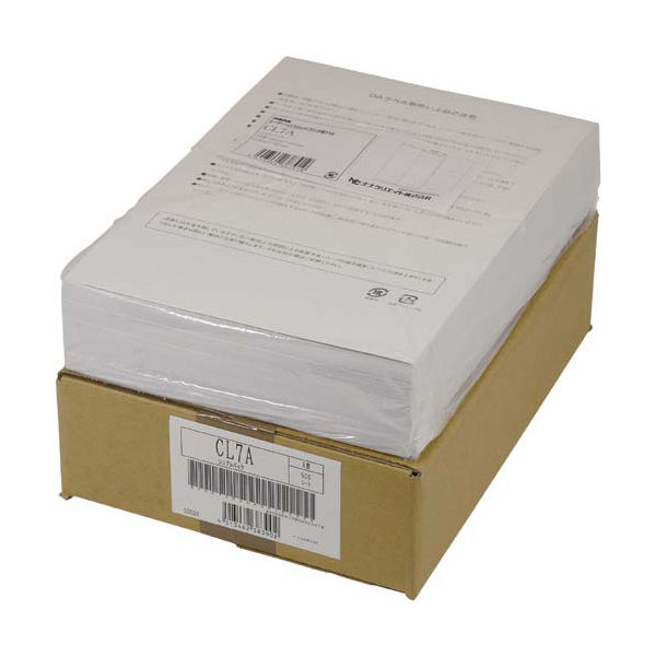 東洋印刷 ナナワード マルチタイプラベルシンプルパック 白 A4 12面 1ケース（500シート） LDW12PBA（直送品）