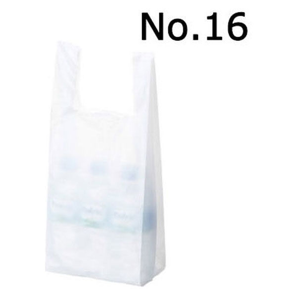 国産レジ袋　乳白　16号　1セット（12000枚：1000枚入×12箱）　福助工業 オリジナル