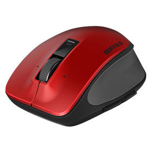 アスクル】 バッファロー 無線（ワイヤレス）マウス（静音） Premium Fitマウス レッド ブルーLED式/5ボタン/静音タイプ/横スクロール  BSMBW500MRD 通販 - ASKUL（公式）