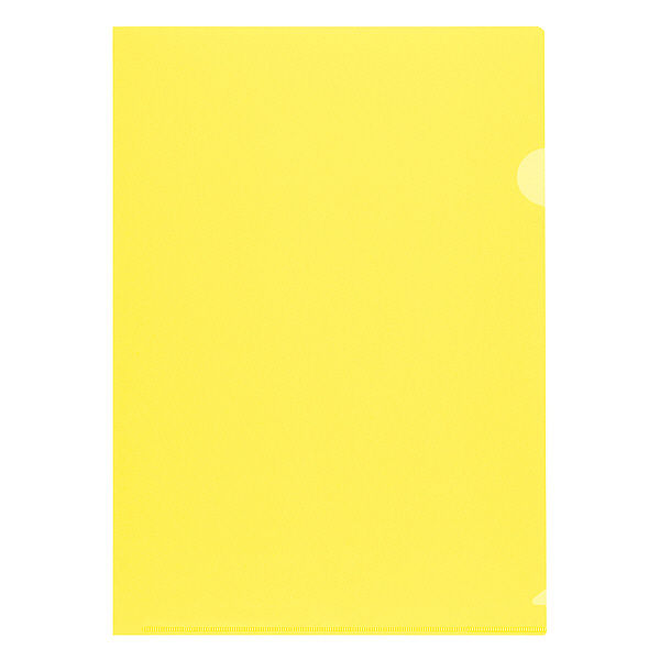 プラス 高透明カラークリアホルダー A4 イエロー 黄色 1セット（30枚） ファイル 80163