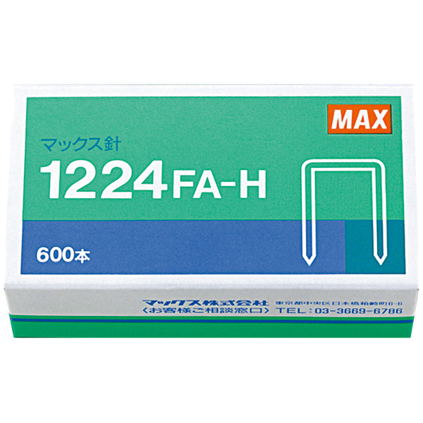 マックス ホッチキス針 超大型厚とじ用 1224FA-H 1箱（100本つづり×6 