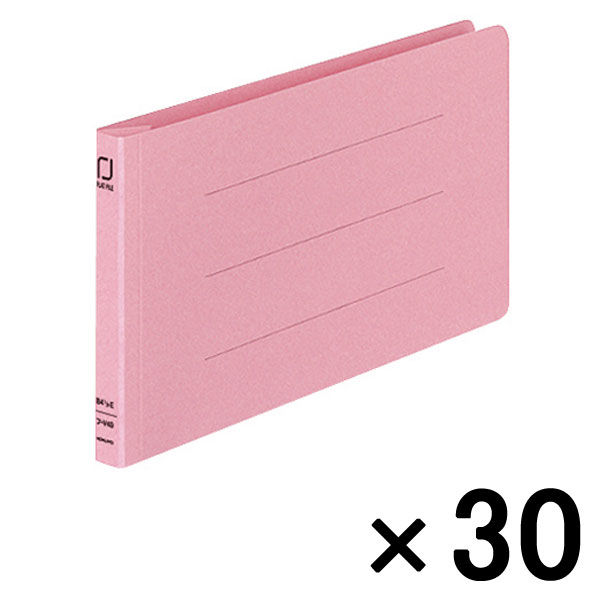 コクヨ　統一伝票用フラットファイル樹脂製とじ具　B4　1/3横　ピンク　フ-V49P　1セット（30冊）