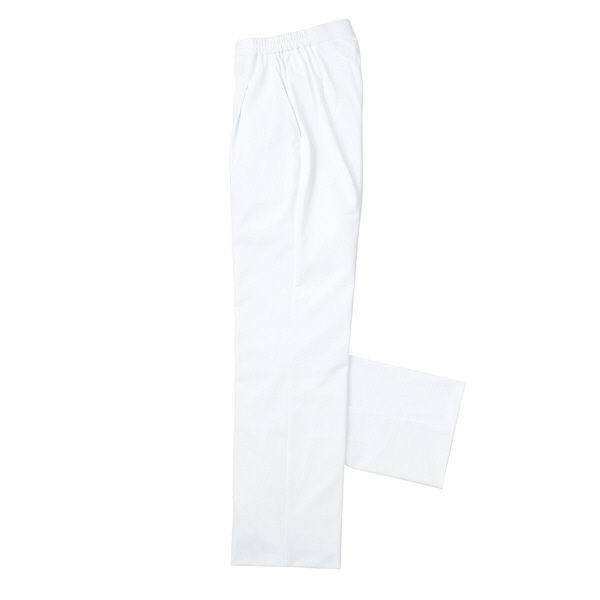 KAZEN レディススラックス 医療白衣 ホワイト 4L 163-20（直送品）