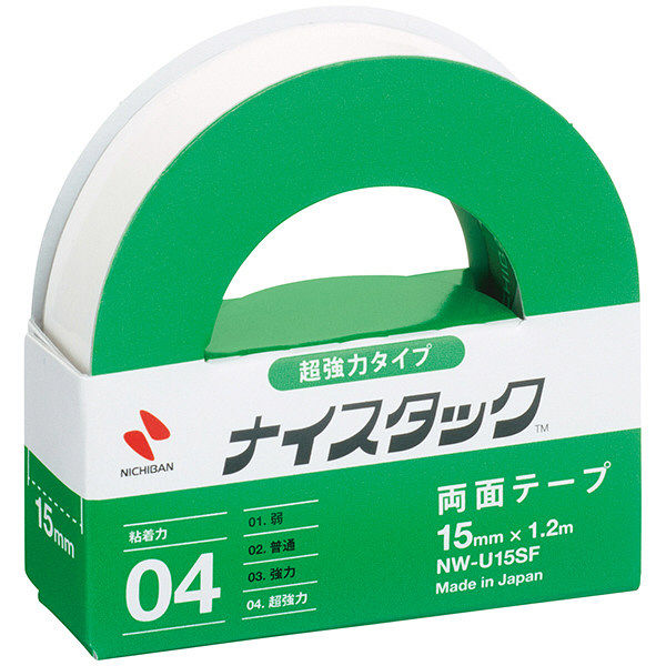 アスクル】ニチバン 両面テープ ナイスタック 超強力 幅15mm×1.2m NW-U15SF 通販 ASKUL（公式）