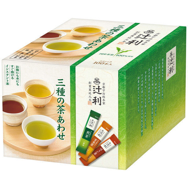 アスクル】辻利 日本茶スティック 三種の茶合わせ 1箱（100本入） 通販 ASKUL（公式）