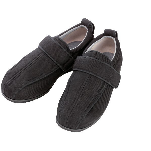 アスクル】あゆみ 介護靴 1304ケアフルIII 3E 黒L（23.0-23.5cm）両足