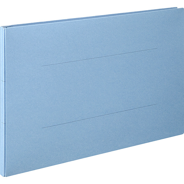 アスクル　背幅伸縮ファイル（紙製）　A3ヨコ　ブルー オリジナル