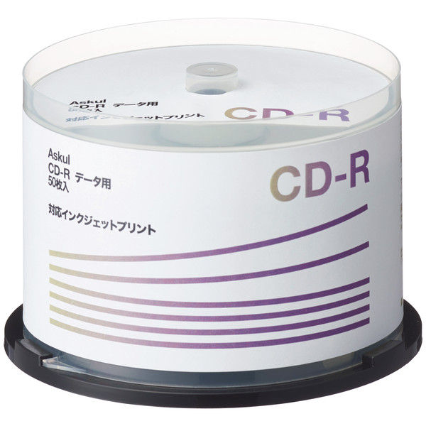 アスクルオリジナル データ用CD-R 印刷対応 50枚スピンドル CDR.PW50SP