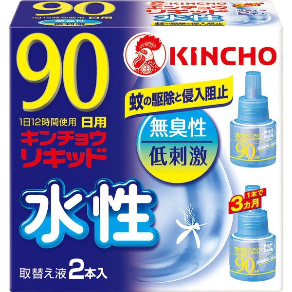 ＜LOHACO＞ 水性キンチョウリキッド コード式蚊取り器 90日用 無香料 低刺激 取替え液 1箱（2本入） 大日本除虫菊