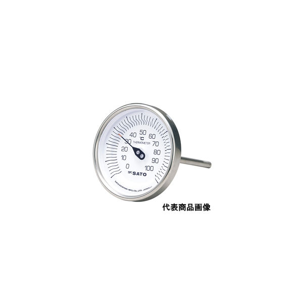 エスコ 0-150℃ 50mm バイメタル式温度計 品番:EA727A-11