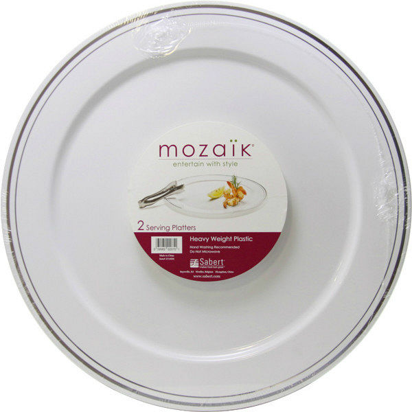 ＜LOHACO＞ Mozaik（モザイク） ラウンドプラッター 34.1cm 1パック（2枚入） アームカンパニー