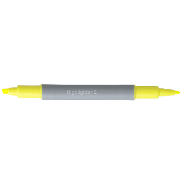 蛍光ペン　ツインタイプ　イエロー　10本　アスクル オリジナル